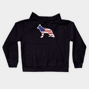 German Shepherd Patriot Kids Hoodie